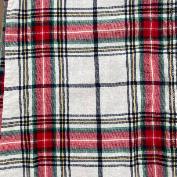 Wondershop Target Pajama Shirt Women Small Flannel Plaid White Tartan Sleepwear - Picture 5 of 13